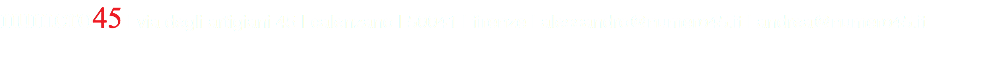 numero45 | via degli artigiani 45 | calenzano | 50041 | firenze | alessandro@numero45.it | andrea@numero45.it
